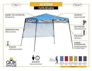 Amazon.com: Quik Shade Go Hybrid 6' x 6' Sun Protection Pop